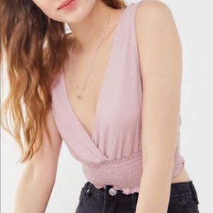 Urban Outfitters Deep V Cropped Tank